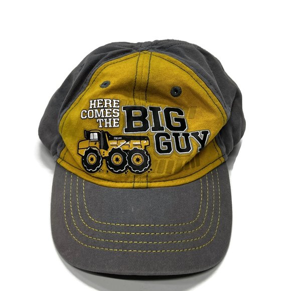 John Deere Here Comes The Big Guy Hat Cap Toddler 2-4 yrs Gray Yellow Stretch - Picture 2 of 6